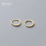 925 Silver Round Hoop Earrings for Women