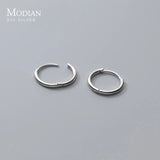 925 Silver Round Hoop Earrings for Women