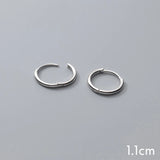 925 Silver Round Hoop Earrings for Women