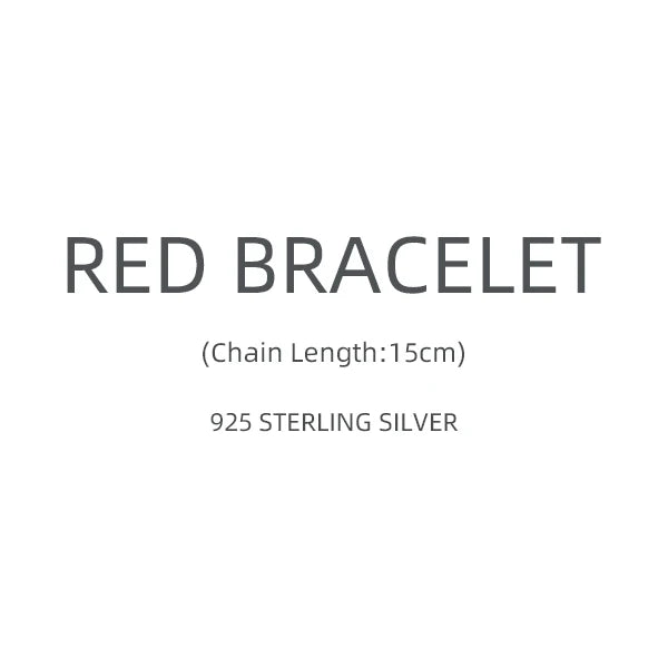 925 Sterling Silver Red Rope Couple Bracelet Ethnic Style