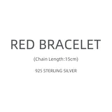925 Sterling Silver Red Rope Couple Bracelet Ethnic Style