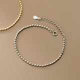 925 Sterling Silver Square Link Chain Bracelet Stackable for Women