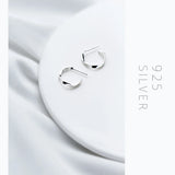 Minimalism 925 Silver Stud Earrings for Women
