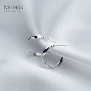 Minimalism 925 Silver Stud Earrings for Women