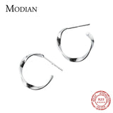 Minimalism 925 Silver Stud Earrings for Women