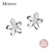 Sterling Silver Small Flower Stud Earrings for Women