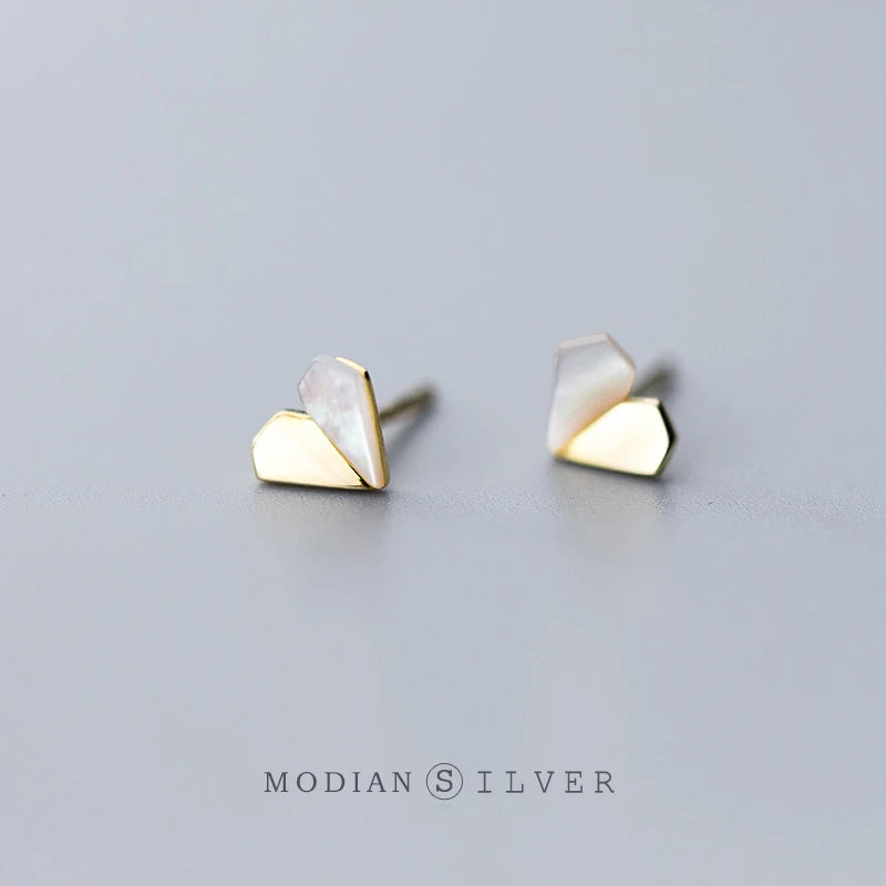 Opal Stud Earrings 925 Sterling Silver Ear Studs Wedding Jewelry