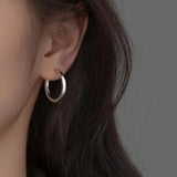 925 Silver Smooth Minimalist Ear Studs for Women