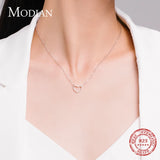 925 Silver 3 Hearts Pendant Necklace Love Chain Fine Jewelry Women