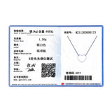 925 Silver 3 Hearts Pendant Necklace Love Chain Fine Jewelry Women