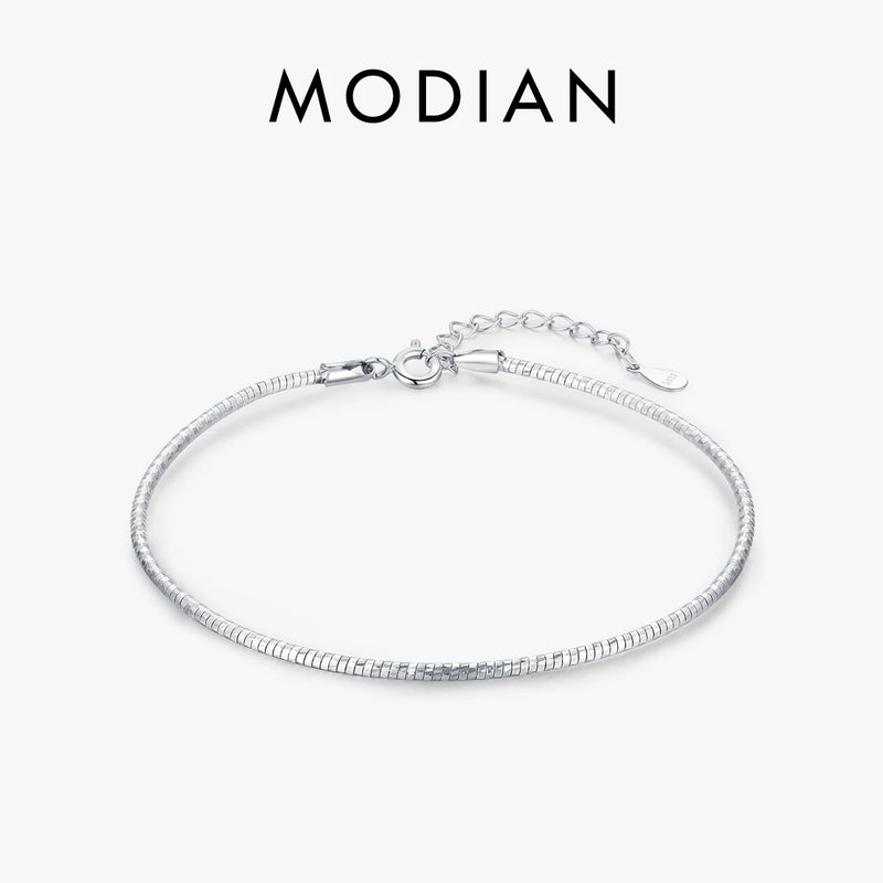 925 Silver Snake Chain Bracelet Bangle for Women