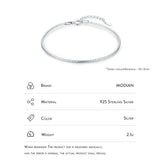925 Silver Snake Chain Bracelet Bangle for Women