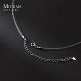 925 Silver Stars CZ Choker Necklace for Women