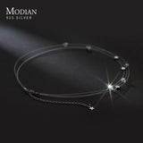 925 Silver Stars CZ Choker Necklace for Women