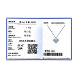Sparkling Heart Pendant Necklace 925 Sterling Silver Clear Cz Wedding Jewelry