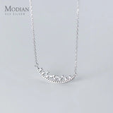 Zircon Star Pendant Silver Geometric Fine Jewelry