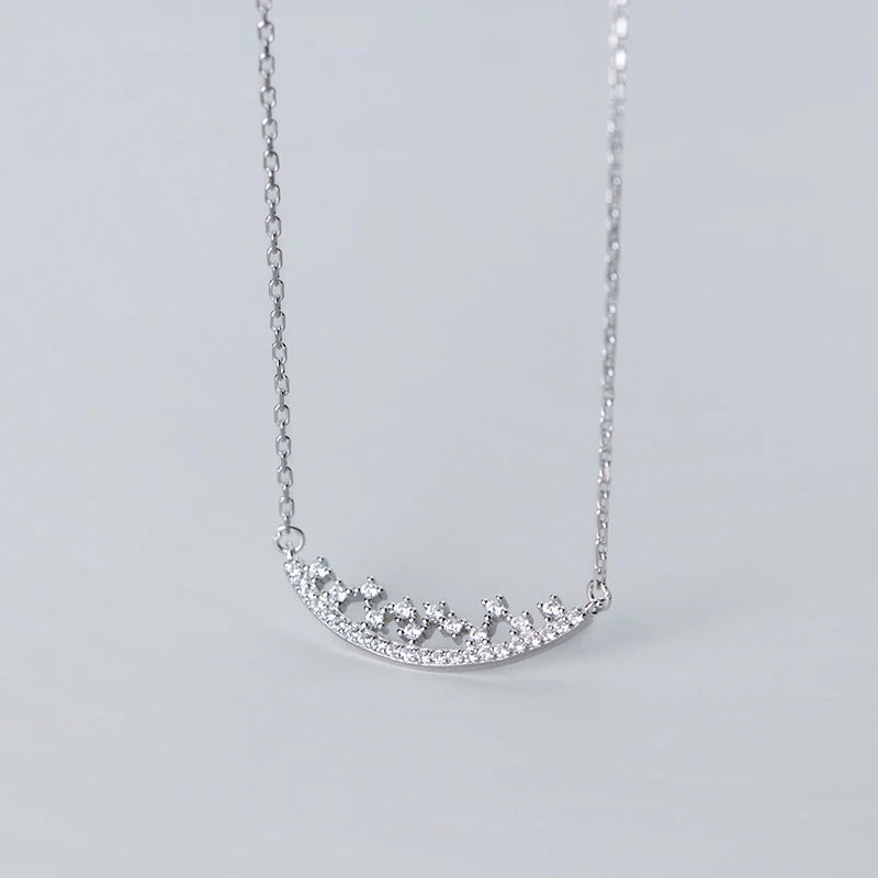 Zircon Star Pendant Silver Geometric Fine Jewelry
