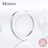 925 Sterling Silver Heart Ring Classic Ins Style Finger Rings Women Jewelry