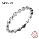 925 Silver Zircon Geometric Rhombus Adjustable Finger Ring for Women