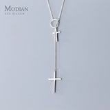 Sterling Silver Cross Pendant Necklace for Women