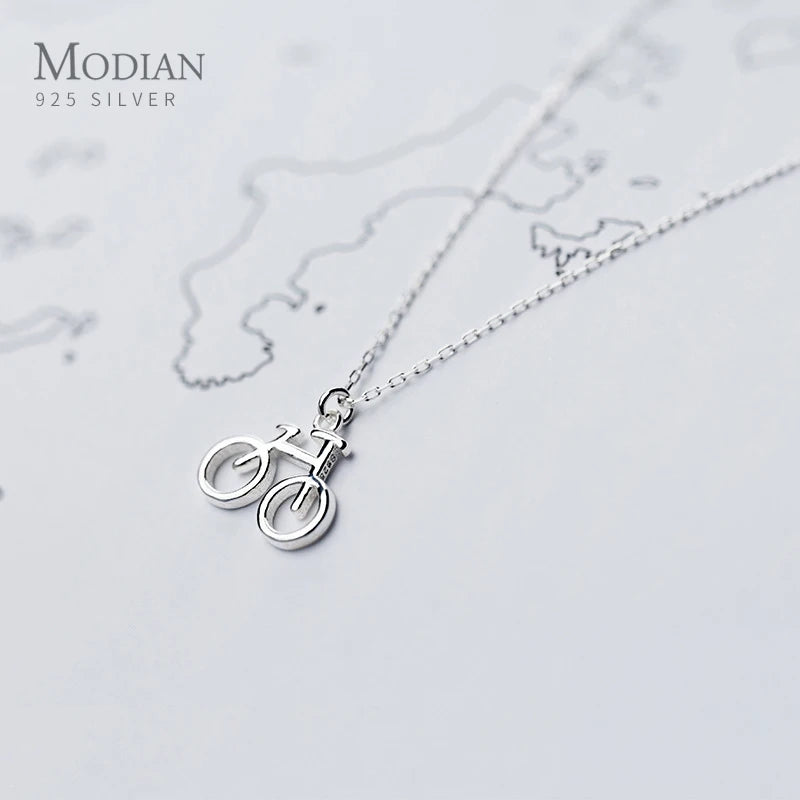 Geometric Pendant Necklace Sterling Silver 925