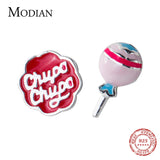 Tiny Fine Candy Enamel Silver Stud Earrings 925