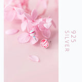 Tiny Fine Candy Enamel Silver Stud Earrings 925