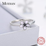 Pink Enamel Ring 925 Silver Engagement Jewelry Women Wedding Gift