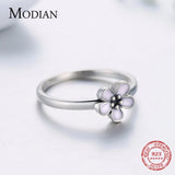 Pink Enamel Ring 925 Silver Engagement Jewelry Women Wedding Gift