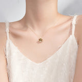Crystal Planet Pendant Necklace 925 Sterling Silver Chain Fine Jewelry