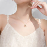 Crystal Planet Pendant Necklace 925 Sterling Silver Chain Fine Jewelry