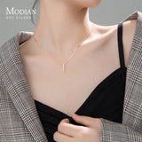 Zircon Rectangle 925 Silver Pendant Korea Style