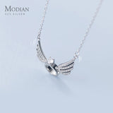 925 Silver Angel Wings Zircon Pendant Wedding Fine Jewelry