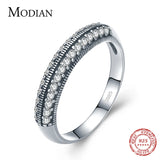 Vintage Sparkling Clear CZ Ring 925 Sterling Silver Women Wedding Jewelry