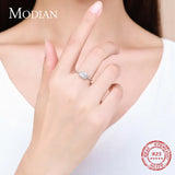Sterling Silver CZ Engagement Ring for Women