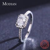 Sterling Silver CZ Engagement Ring for Women