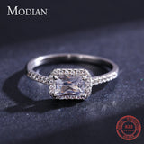 Sterling Silver CZ Engagement Ring for Women