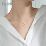 Pink Zircon Hearts 925 Silver Pendant Necklace for Women