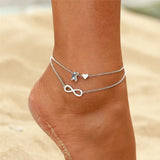 Letter Leg Chain Ankle Bracelet A-Z Alphabet Anklet Christmas Gift