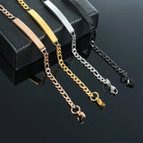 Engraved Women's Rose Stainless Steel Bracelet Personalized Jewelry