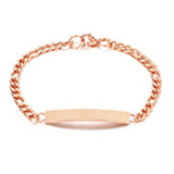 Engraved Women's Rose Stainless Steel Bracelet Personalized Jewelry