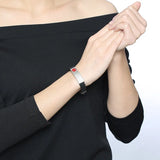 Medical Alert ID Bracelet Stainless Steel Silicone Rudder