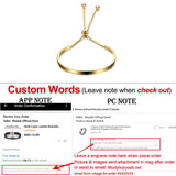 Engraved Bracelet For Women Gold/ Silver Stainless Steel Bracelet