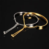 Engraved Bracelet For Women Gold/ Silver Stainless Steel Bracelet
