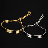 Engraved Bracelet For Women Gold/ Silver Stainless Steel Bracelet