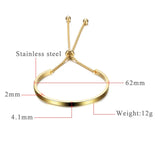 Engraved Bracelet For Women Gold/ Silver Stainless Steel Bracelet