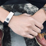 Engraved Steel ID Tap Bracelet for Women