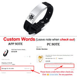 Engraved Steel ID Tap Bracelet for Women