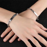 King Queen Couple Bracelets CZ Stone Wedding Jewelry