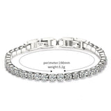 316L Stainless Steel Cubic Zircon Tennis Link Bracelet